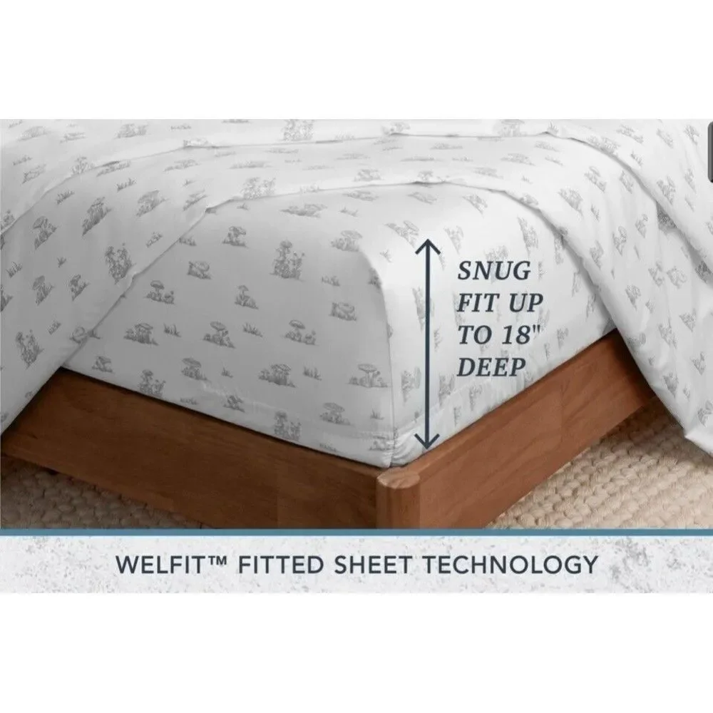 Welhome Cotton Rich Sateen 320TC Classic Mushroom 4pc Sheet Set